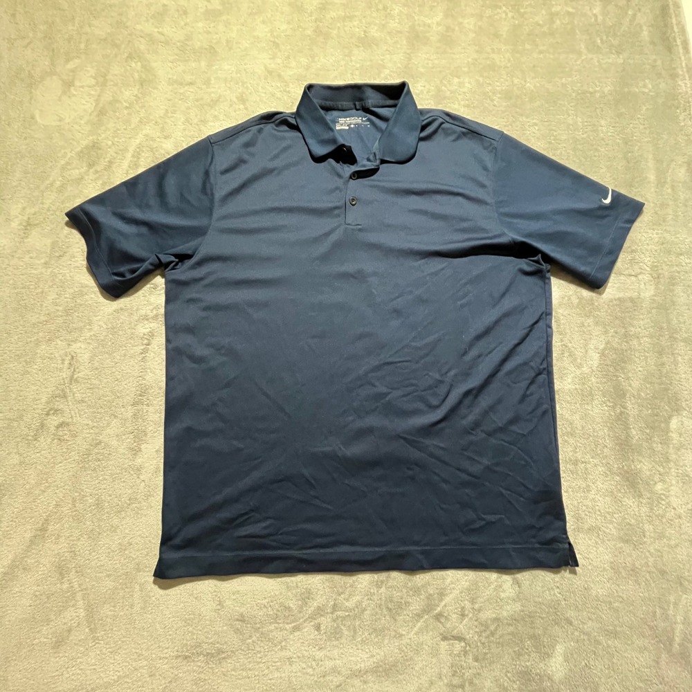 Nike Golf Polo Shirt Mens XL Navy Blue Tour Performance Dri-FIT 358324-419